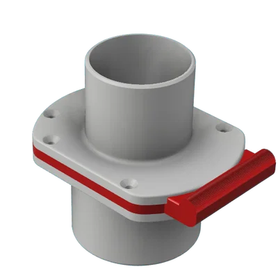 Khóa chặn đường ống 50mm (Sperrschieber) có gioăng kín khít in 3D