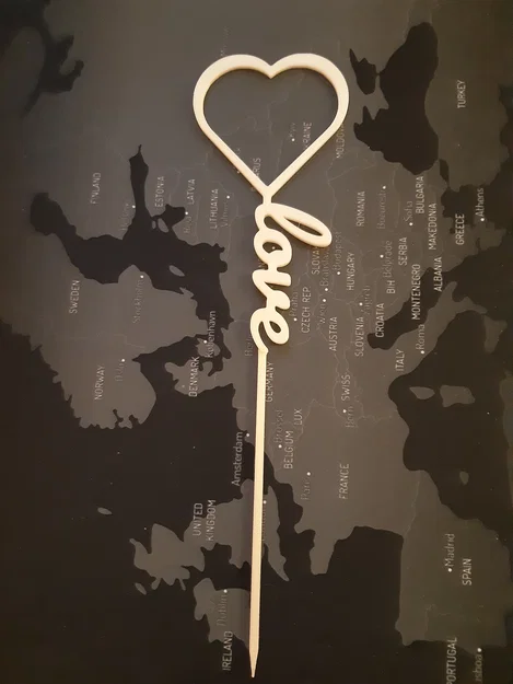 Mẫu trang trí Heart & Love 3D - Phụ kiện tình yêu cho bó hoa - Image 1