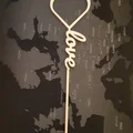 Mẫu trang trí Heart & Love 3D - Phụ kiện tình yêu cho bó hoa - Thumbnail 1