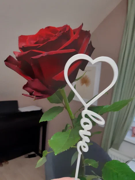 Mẫu trang trí Heart & Love 3D - Phụ kiện tình yêu cho bó hoa - Image 2