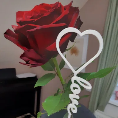 Mẫu trang trí Heart & Love 3D - Phụ kiện tình yêu cho bó hoa