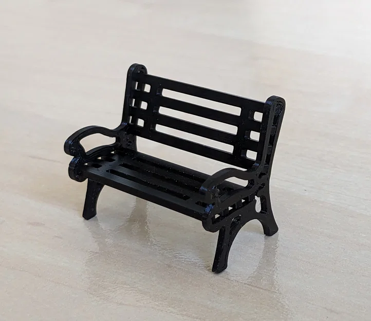 Ghế băng mini - mô hình ghế công viên (không cần keo, không cần support) - Image 2