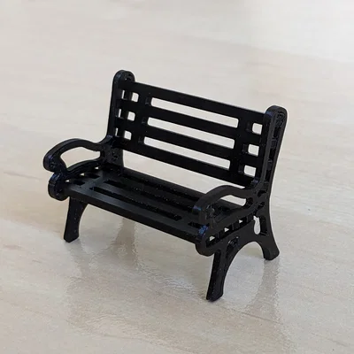 Ghế băng mini - mô hình ghế công viên (không cần keo, không cần support)