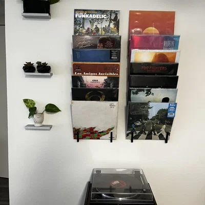 Giá treo đĩa than Vinyl gắn tường - Mẫu in 3D trang trí đẹp mắt