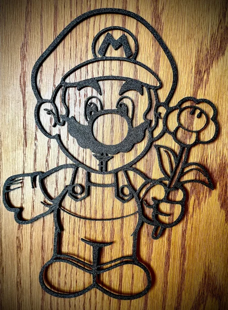 Mô hình 3D nghệ thuật Mario tặng hoa Valentine tinh tế - Image 2
