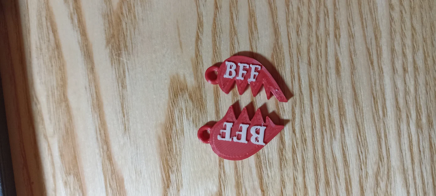 Móc khóa trái tim BFF 3D – Món quà tuyệt vời cho tình bạn thân - Image 1
