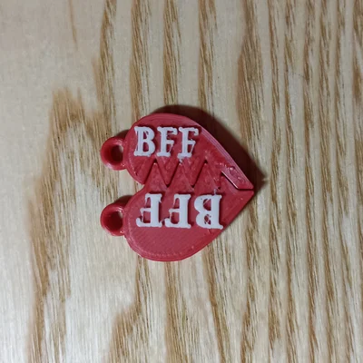 Móc khóa trái tim BFF 3D – Món quà tuyệt vời cho tình bạn thân