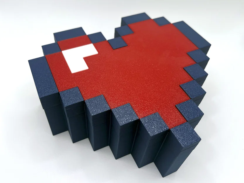 Hộp Đựng Quà Hình Trái Tim 8-Bit Pixel - Image 2