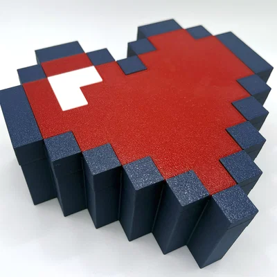 Hộp Đựng Quà Hình Trái Tim 8-Bit Pixel
