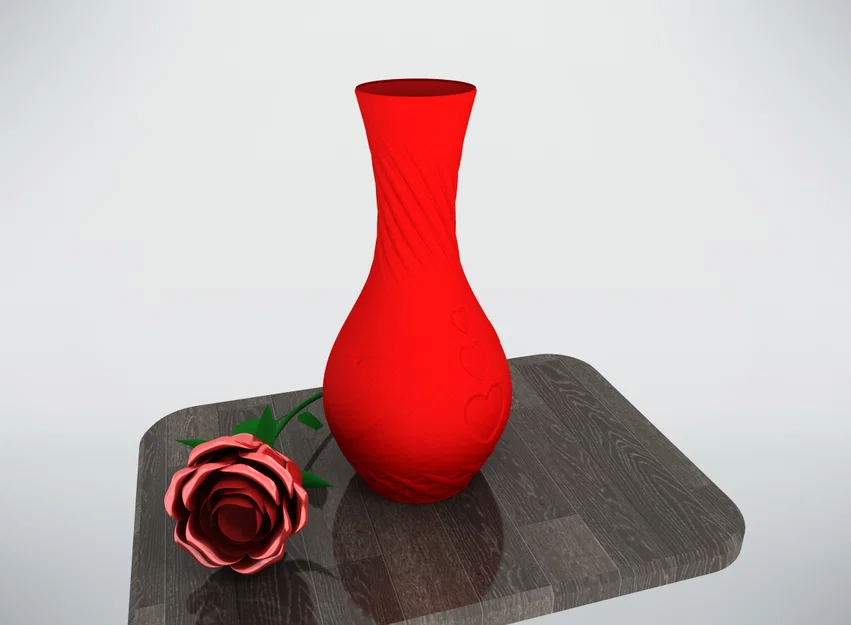 Bình Hoa Trái Tim In 3D (Vase with a heart) - Quà Tặng Valentine Ý Nghĩa - Image 1