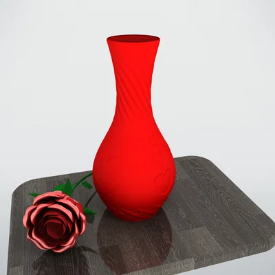 Bình Hoa Trái Tim In 3D (Vase with a heart) - Quà Tặng Valentine Ý Nghĩa