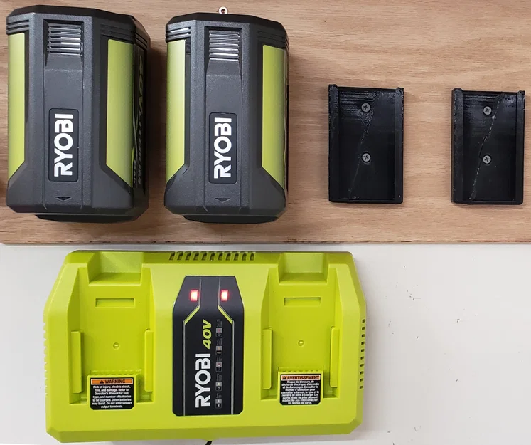 Giá treo tường cho pin Ryobi 40v - Image 1