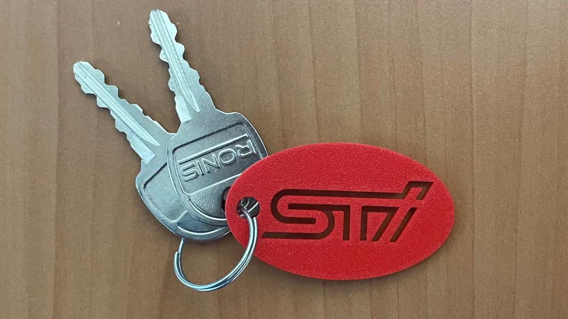 Móc khóa biểu tượng STI in 3D cho tín đồ xe Subaru - Image 1