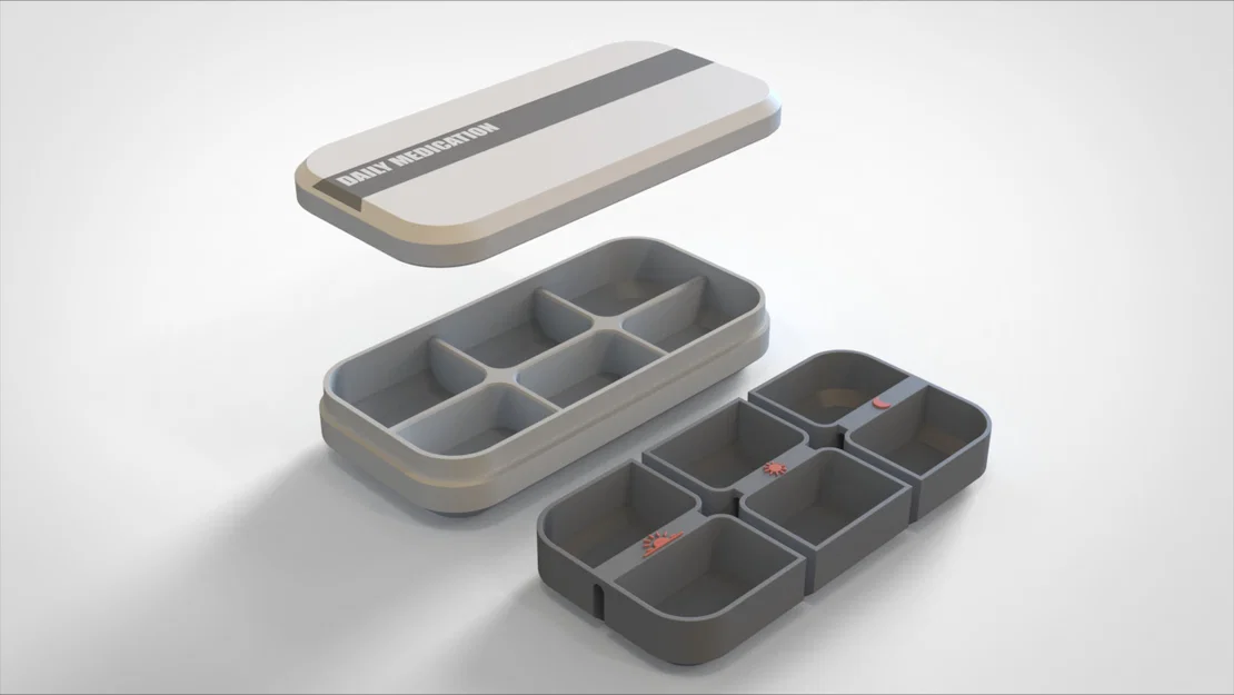Hộp đựng thuốc hàng ngày (Daily Pills Container) - Image 1