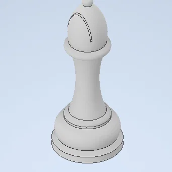 Mô hình quân Tượng (Bishop) cờ vua in 3D đẹp mắt