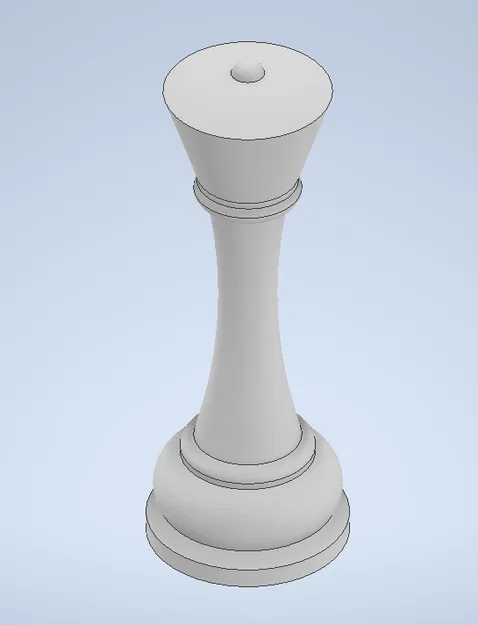 Mô hình 3D quân Hậu trong cờ vua - Thiết kế cổ điển tinh tế - Image 1