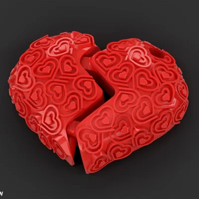 Móc khóa trái tim Flexible Heartbreak in 3D độc đáo