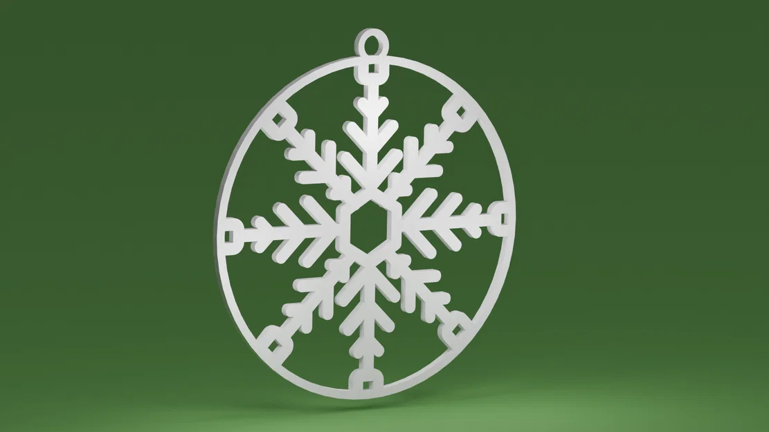 Bông tuyết 06 lồng trong quả cầu treo cây thông Noel - Image 1