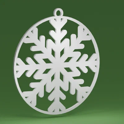 Mẫu bông tuyết số 05 lồng trong quả cầu trang trí cây thông Noel