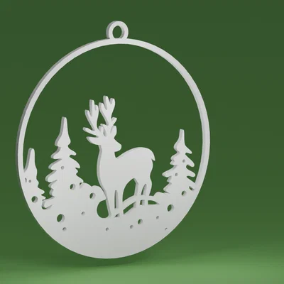 Mô hình Tuần lộc và Cây thông Noel trong quả cầu (Trang trí cây thông)