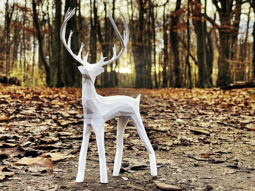 Holiday Christmas Deer - Mô hình tuần lộc phong cách Low Poly - Image 1