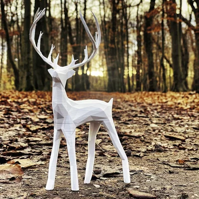 Holiday Christmas Deer - Mô hình tuần lộc phong cách Low Poly