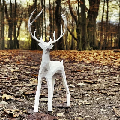 Holiday Christmas Deer - Mô hình tuần lộc phong cách Low Poly