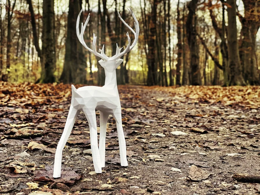 Holiday Christmas Deer - Mô hình tuần lộc phong cách Low Poly - Image 3