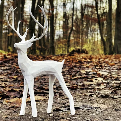 Holiday Christmas Deer - Mô hình tuần lộc phong cách Low Poly