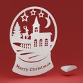 Quả cầu tuyết - Đêm sao (Starry Night) kèm chân đế tuỳ chọn (đồ treo Noel) - Thumbnail 1