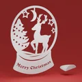 Quả cầu tuyết - Tuần lộc, kèm stand tùy chọn để đặt đứng (đồ trang trí Noel) - Thumbnail 1