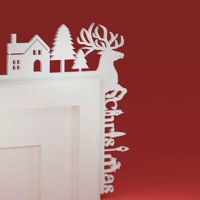 Góc Viền Cửa Noel 02 - Hươu (đồ trang trí Giáng Sinh)