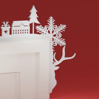Góc viền cửa Giáng Sinh 07 (đồ trang trí Noel)