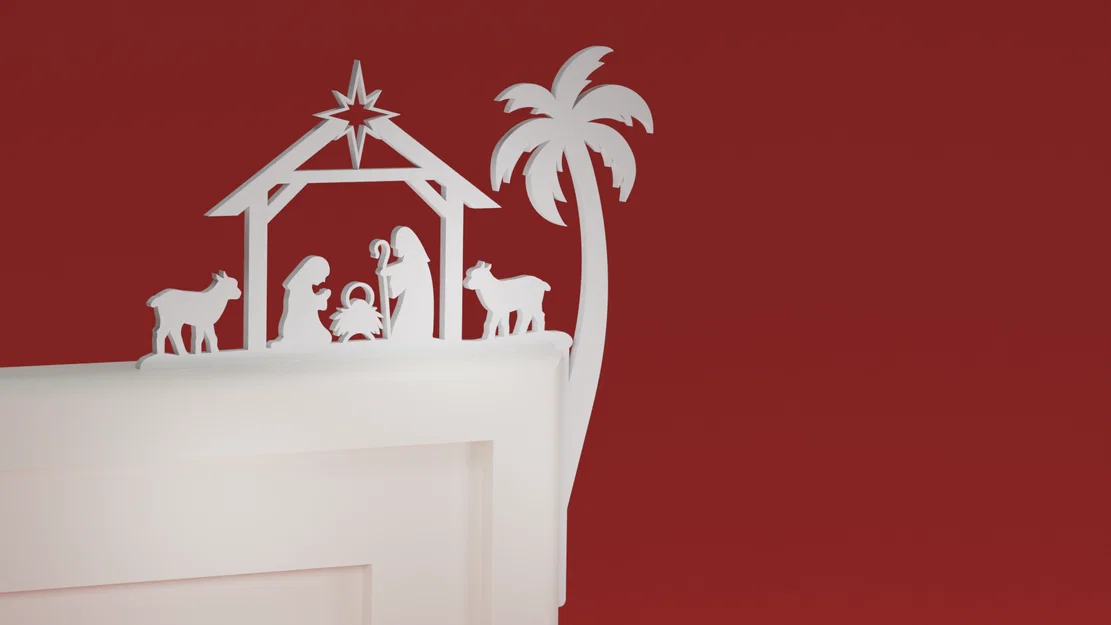 Góc viền cửa Noel 14 - Chúa Giáng Sinh (Jesus, Mary, Joseph, Shepherds) - Image 1