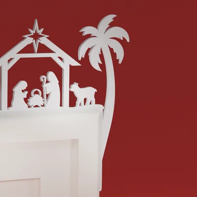 Góc viền cửa Noel 14 - Chúa Giáng Sinh (Jesus, Mary, Joseph, Shepherds)