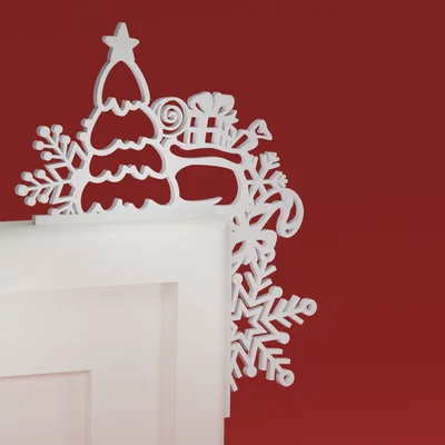Góc viền cửa Noel 20 - Cây thông & quà (đồ trang trí Giáng Sinh)