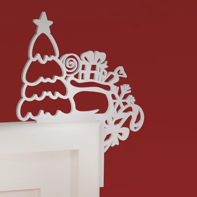 Góc Viền Cửa Noel 28 - Cây Thông & Quà (Christmas ornament)