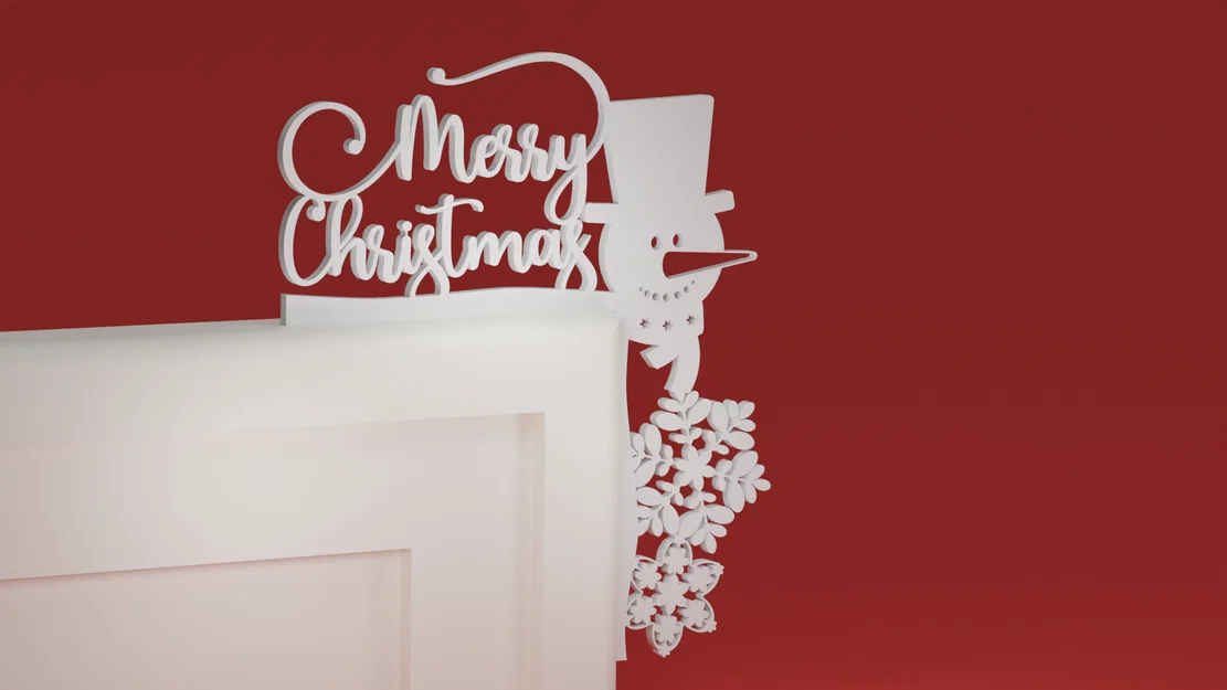 Góc viền cửa Noel 35 - Người tuyết (đồ trang trí Giáng Sinh) - Image 1