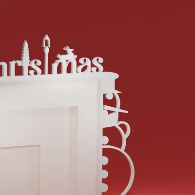 Góc Viền Cửa Noel 40 - Noel & Người Tuyết (đồ trang trí Giáng Sinh)