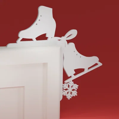 Góc viền cửa Noel 51 - Giày trượt băng & Bông tuyết (ornament)