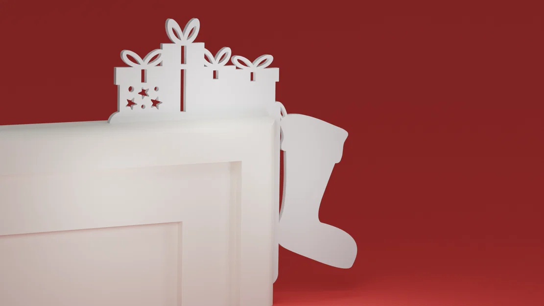 Góc viền cửa Noel 53 - Tất Noel & Quà tặng (đồ trang trí Noel) - Image 1