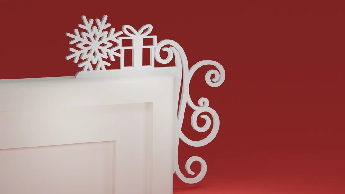 Góc viền cửa Noel 55 - Bông tuyết & quà tặng (đồ trang trí Giáng Sinh) - Image 1