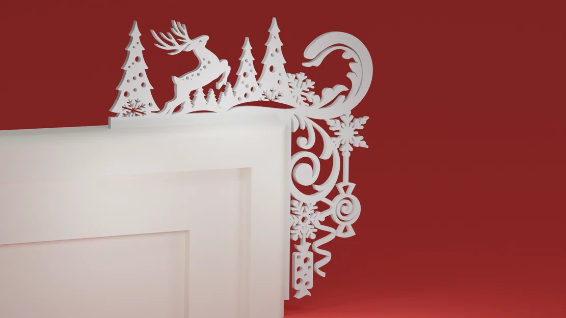 Góc viền cửa Giáng Sinh 62 - Tuần lộc (đồ trang trí Noel) - Image 1
