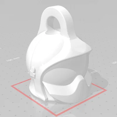 Móc khóa hình mũ bảo hiểm lính cứu hỏa in 3D đẹp mắt