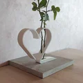 Bình Hoa Trái Tim Tối Giản 2 Bông Hồng (Valentine Minimalist Dual Rose Heart Vase) - Thumbnail 2
