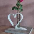Bình Hoa Trái Tim Tối Giản 2 Bông Hồng (Valentine Minimalist Dual Rose Heart Vase) - Thumbnail 4