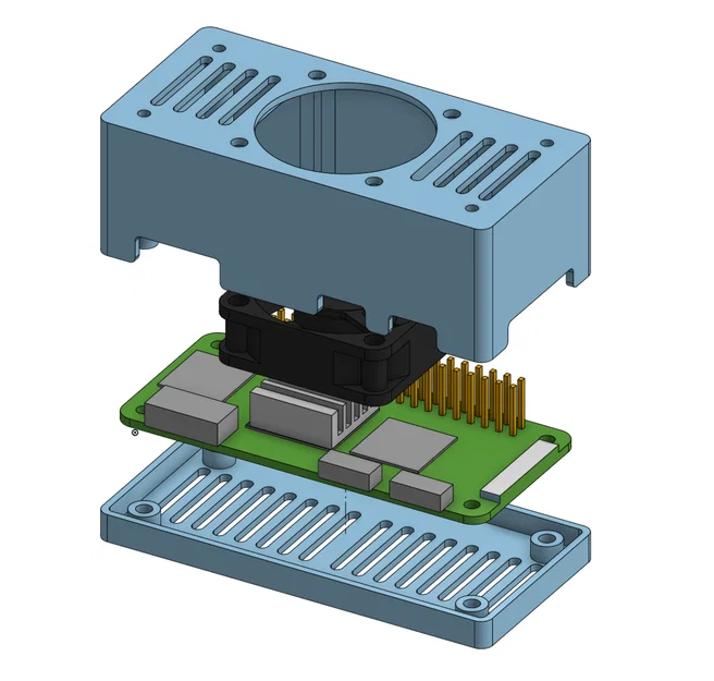 Hộp Raspberry Pi Zero 2W - Tản nhiệt chủ động (có quạt) - Image 2