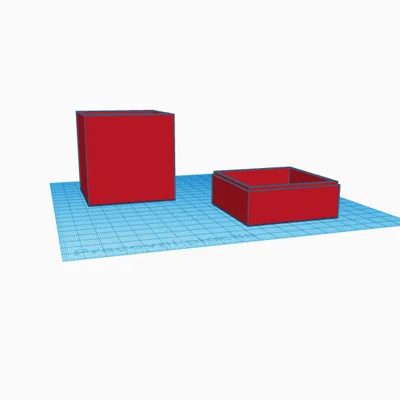 Hộp chứa đồ vuông cơ bản có nắp đậy (File 3D in ấn linh hoạt)