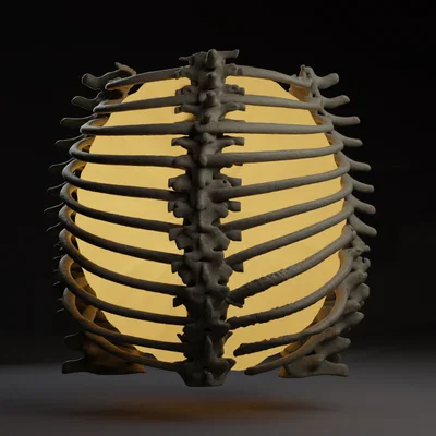Đèn Lồng Khung Xương Sườn Làng Caretaker (Caretaker Village Rib Cage Lamp)