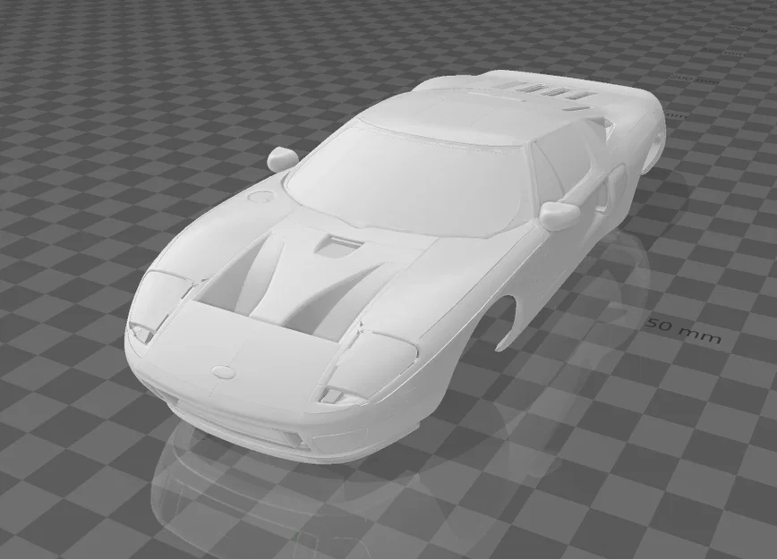Mô hình xe đua 3D Ford GT 2005 (Open Z 98mm) cực đẹp - Image 1